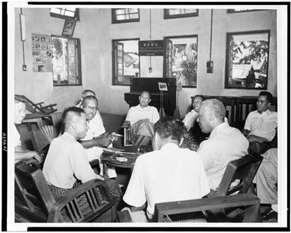 A. Philip Randolph speaking to Burmese trade unionists in 1953